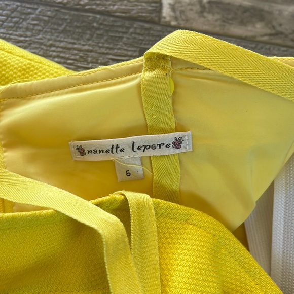 🌟Nanette Lepore 🌟Sweetheart Neckline 🌟Joyce Canary Yellow Dress, Sz 6 - Picture 6 of 15